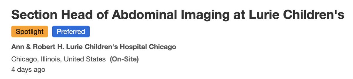 Judy Gadde, DO, MBA (@judygadde) on Twitter photo 🚨Are you a pediatric radiologist and looking for a leadership opportunity in an amazing city? Come check out <a href="/LurieRad/">Lurie Children’s Radiology</a> to be Section Head of Chest Imaging or Section Head of Abdominal Imaging!
bit.ly/44VElOz and bit.ly/44jOfJR
#LurieRad #PedsRad #leadership 🚨Are you a pediatric radiologist and looking for a leadership opportunity in an amazing city? Come check out <a href="/LurieRad/">Lurie Children’s Radiology</a> to be Section Head of Chest Imaging or Section Head of Abdominal Imaging!
bit.ly/44VElOz and bit.ly/44jOfJR
#LurieRad #PedsRad #leadership