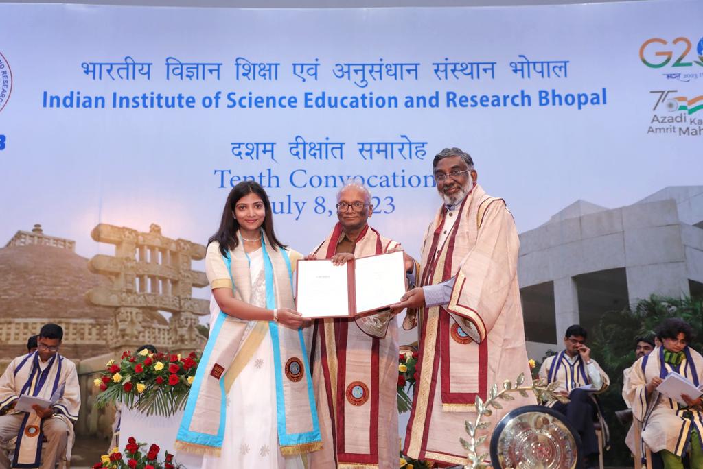 Graduating from IISER Bhopal is nothing short of a dream come true! It's been a privilege to learn and grow among the wonderful IISERB community. A big thank you to my parents and friends for unconditionally supporting me through everything.
