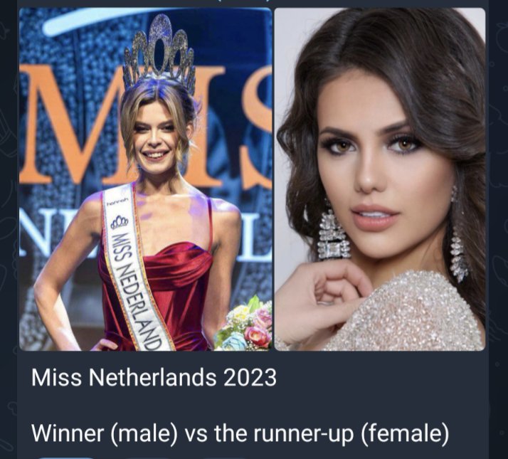 It takes a lot of balls to steal a crown from a real woman. I'm sick and tired of the mockery! Take your bulge and create your OWN competition! There's nothing 'beautiful' about you Rikkie Valerie Kolle!
#TransWomenAreConMen #Netherlands #MissNederland #MissNederland2023