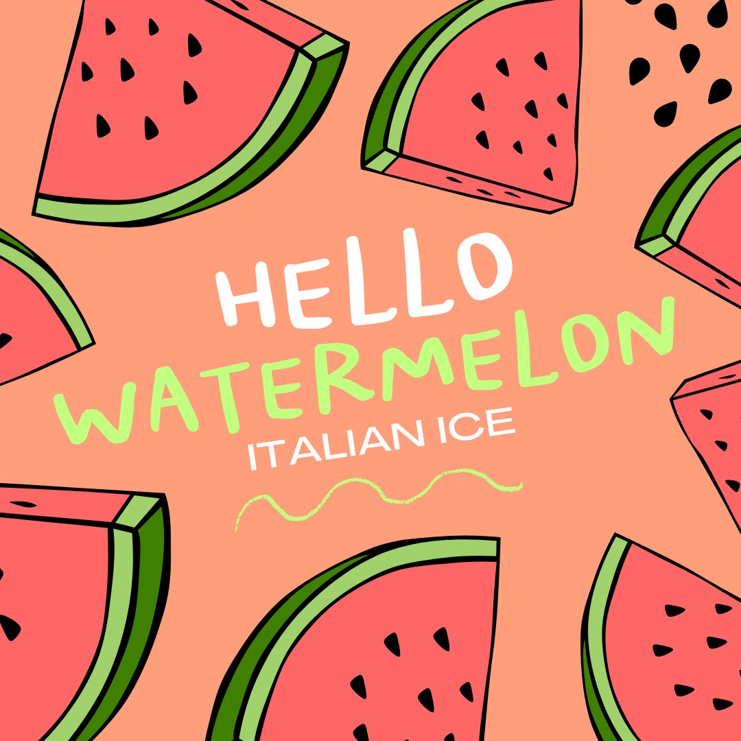 Did you know the creamery now makes Italian ice (dairy free!!) Watermelon is now joining the pack alongside Lemon and Mango!!  🍉🍋🥭