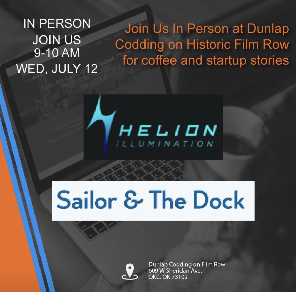 You’re invited!! Hear local startup stories and build your network at our monthly #OKC meetup! ☕️ WED 7/12 @ 9 AM