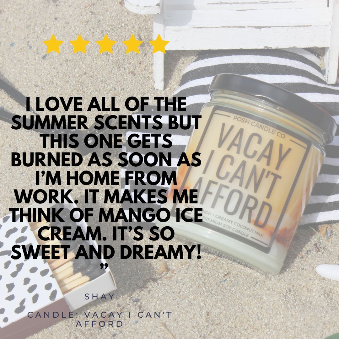 Candle Lover Alert! ⚠ "I love all of the summer scents but this one gets burned as soon as I'm home from work. It makes me think of mango ice cream. It's so sweet and dreamy!" - Shay😍 Shout out your fav!