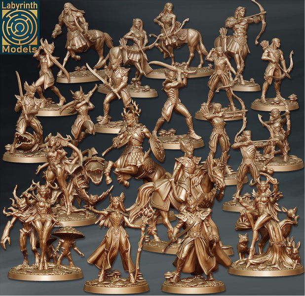 AnimaGamesUK's tweet photo. Waves 1 &amp; 2 of the Forest Elves range by @labyrinth_models are available now from Anima Games! View the full range here: https://t.co/iPh4kHfSUX #Elves #Elf #WoodElf #Woodelves #Sprites #Faery #Faeries #Fantasy #TTRPG #RPG #Ranger #Dryad #Unicorn #Tabletop #Miniatures #Wargaming https://t.co/MJO4dmsPf4