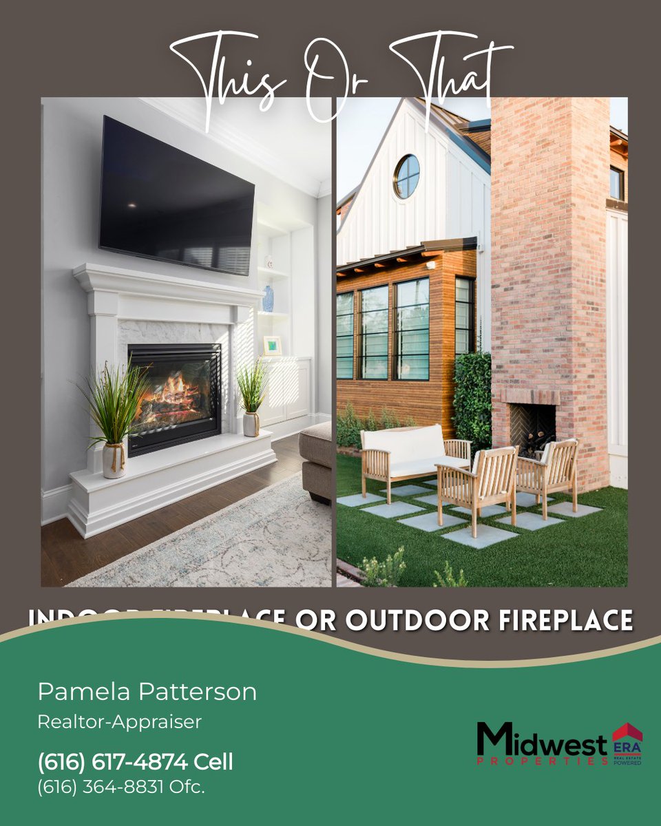 Would you rather have an indoor fireplace or an outdoor fireplace? Comment below why you chose your choice!

#fireplace #indoorfireplace #outdoorfireplace #outdoorpatio #thisorthat #questionprompt #cozyhome