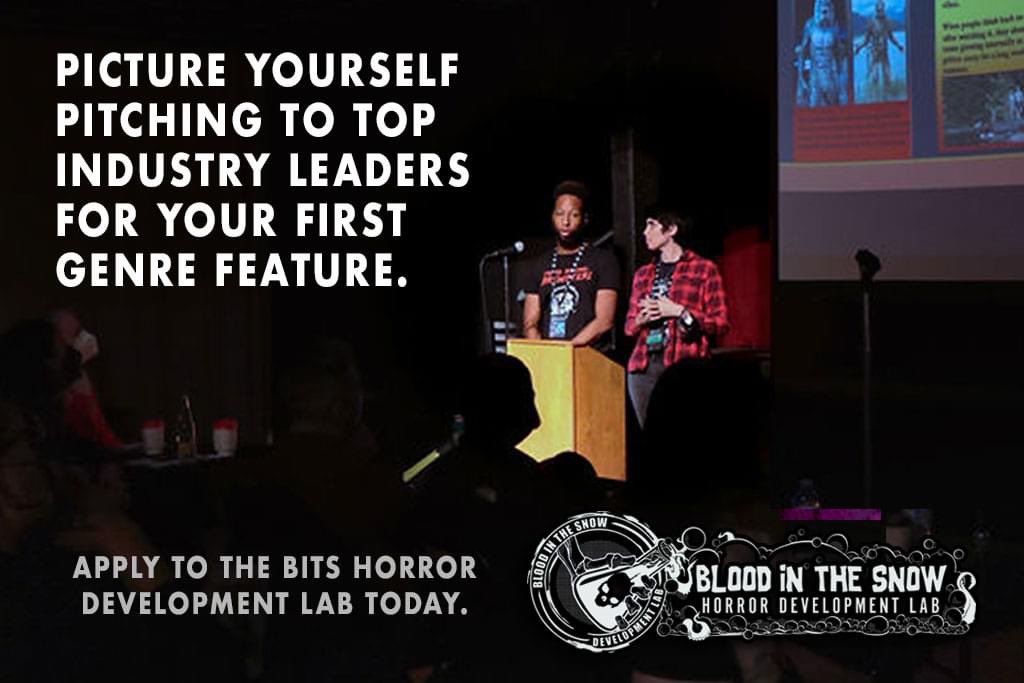 BITSFILMFEST's tweet photo. Pitch, network, and make connections that could take your genre project from an idea to the screen. If you’re an underrepresented creator for film and TV/Web series (BIPOC, LGBTQ2IA+, 
disabled), Apply to the BITS Horror Development Lab! https://t.co/i7jDvs9ne7 https://t.co/5fBe24UJsC