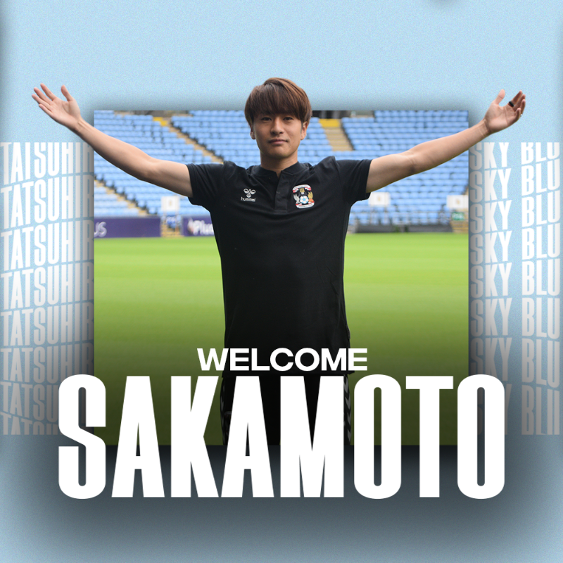 CoventryCityFC's tweet photo. Sakamoto is Sky Blue! 🩵