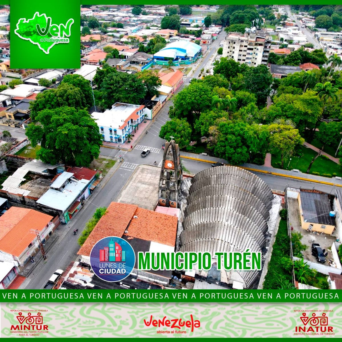 Turén, tierra de hermosos girasoles, municipio que cuenta con una gran agricultura, y además, con una fauna idónea para el turismo, su capital es Villa Bruzual.
¡Ven a Portuguesa!
@nicolasmaduro 
#PorAmorALaPatria