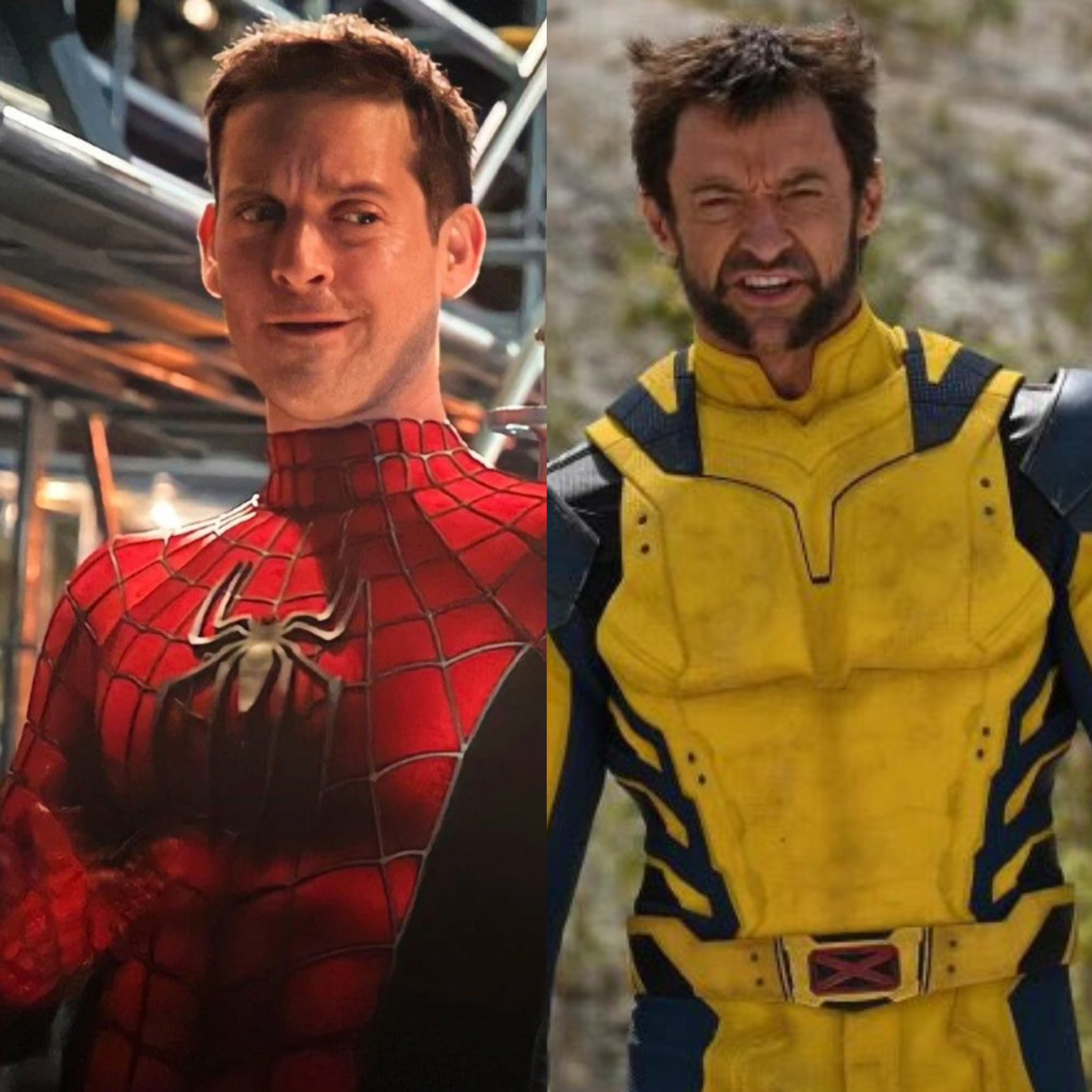 Tobey Maguire's Spider-Man and Hugh Jackman's Wolverine in