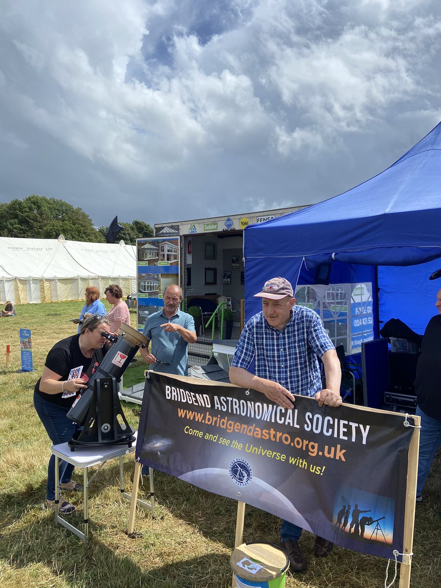 Patchy cloud, rain and thunder didn’t stop our fun at the Bridgend Country Show 2023! #bridgend #outreach #astronomy #sungazing #countryshow #joinus
