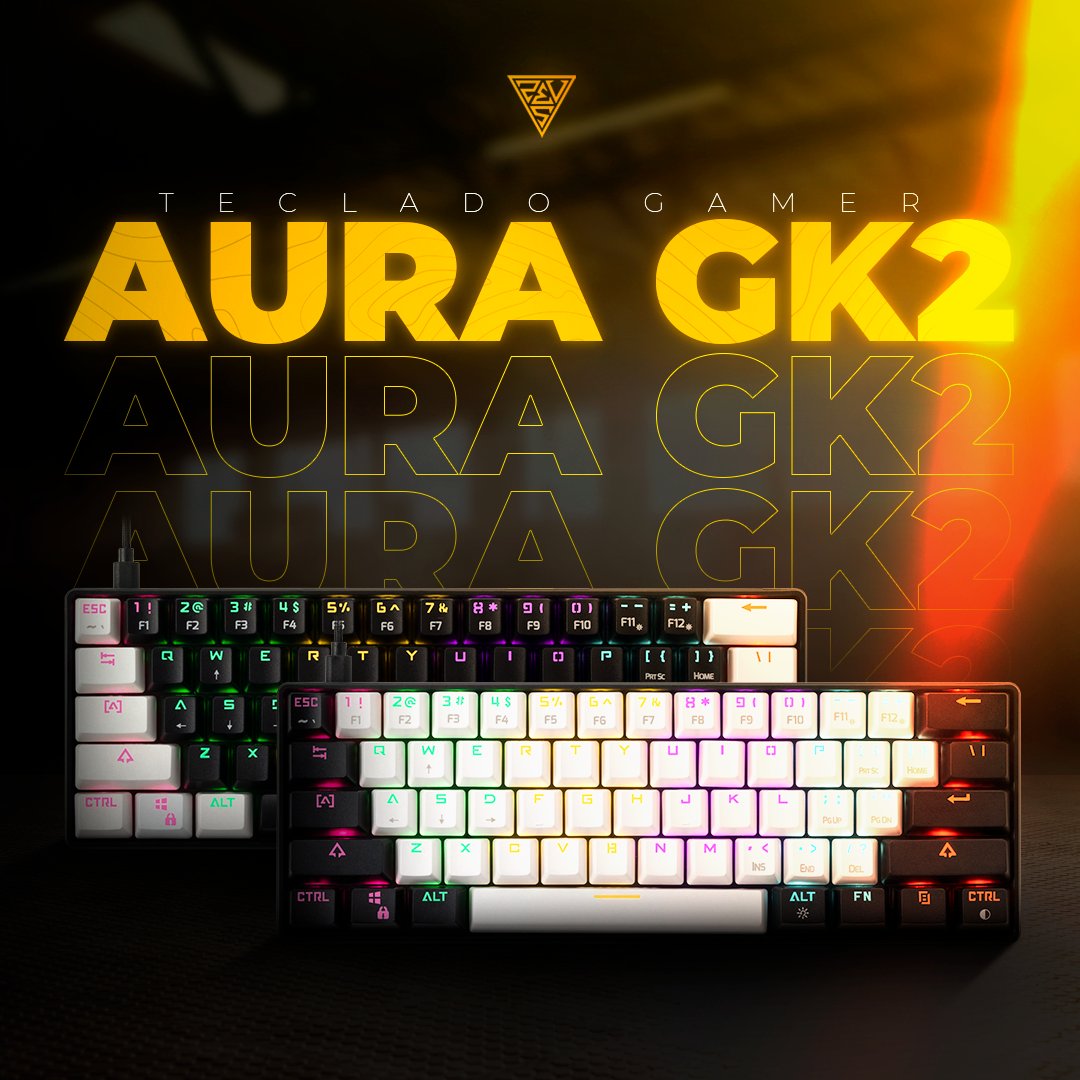 O AURA GK2 é um teclado mecânico acessível que apresenta teclas em dual colorway preto e branco, switches mecânicos táteis, iluminação vibrante com 9 efeitos de iluminação integrados e um cabo USB Type-C para A para máxima portabilidade. 

Disponível em nossas lojas parceiras.