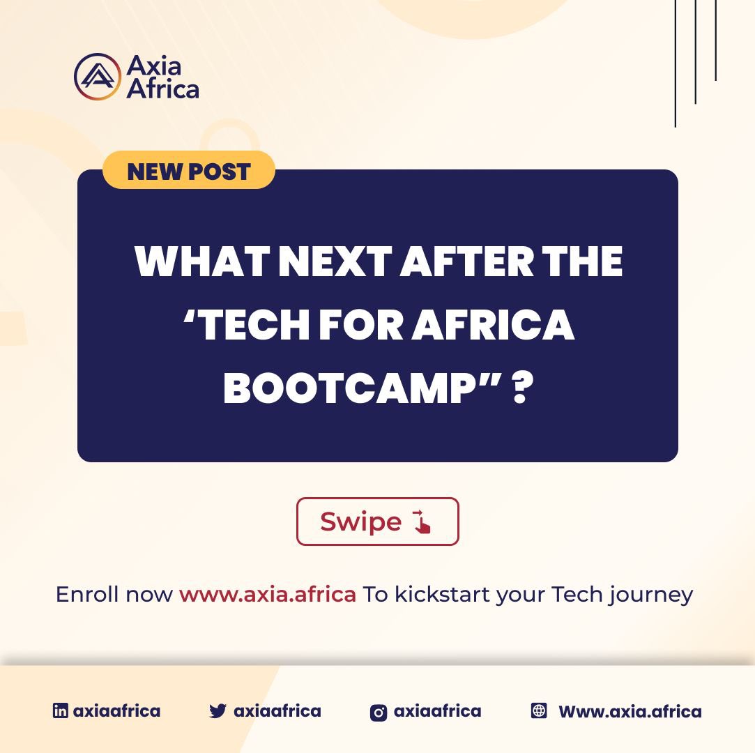 axiaafrica's tweet image. Axia Africa has a very comprehensive program at an affordable rate with a thoughtful payment plan option to make continuous leaning easy for all! 

Visit our website at Axia.Africa or send us a Dm on all of our socials to enroll! 

 #techacademy #techacademyinlagos