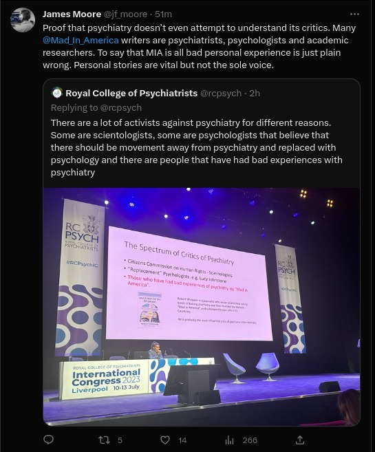 BadPSSDTakes's tweet photo. It appears that @rcpsych has deleted this tweet. Let's store it here for safekeeping. https://t.co/u7iLP8aMOV