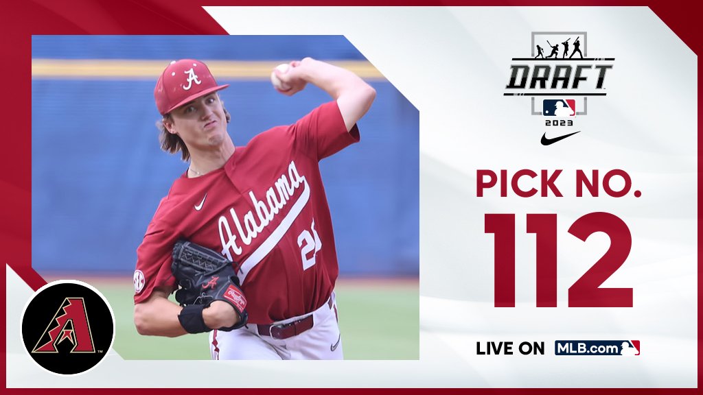 With the 112nd pick, the <a href="/Dbacks/">Arizona Diamondbacks</a> select <a href="/AlabamaBSB/">Alabama Baseball</a> left-handed pitcher Grayson Hitt, No. 88 on the Top 250 Draft Prospects list.

Watch live: atmlb.com/3NMtu27