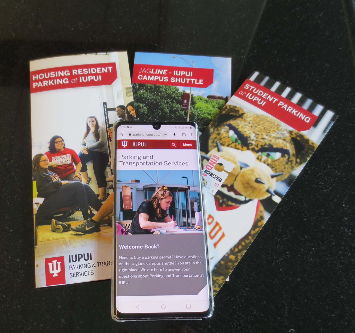 IUIPARK's tweet photo. Heading to Orientation this week? 
Stop by our table in the Campus Center to get a map and everything you need to get the right parking permit for you. https://t.co/2kGrvVbMvh