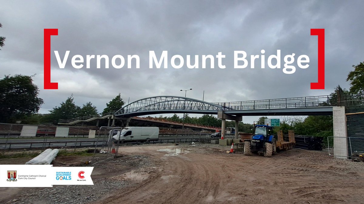 📣 Introducing Cork's newest pedestrian and cycle path bridge, the Vernon Mount Bridge.

➡️ Over 598 nominations were received from the public through a naming submission process set up by Cork City Council. 

ℹ️ The bridge and Cycle pathway is due to be opened in the Autumn.
