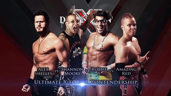 7/10/2011

Alex Shelley defeated Amazing Red, Robbie E and Shannon Moore in an Ultimate X Match at Destination X from the Impact Zone in Orlando, Florida.

#TNA #ImpactWrestling #DestinationX #AlexShelley #AmazingRed #RobbieE #RobertStone #ShannonMoore #UltimateXMatch