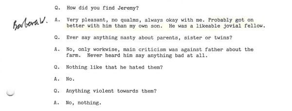 Bambertweets's tweet photo. The below document shows what Barbara Wilson told the 1986 Dickinson enquiry. A far cry from what she said in later accounts! She told them she got on with him better than her own son. Jeremy Bamber is innocent. His time is coming! J4J!! https://t.co/2sNhRTOJd2