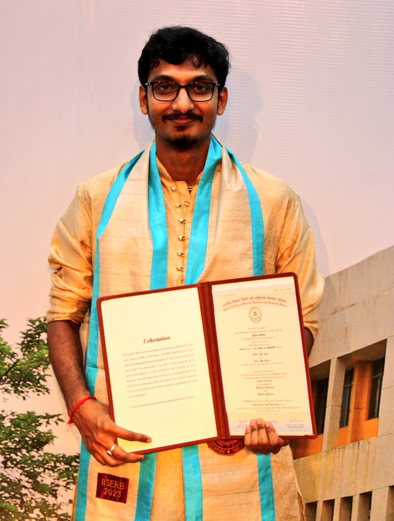 subhajit__p's tweet photo. Graduated from @iiserbhopal with BS-MS Dual Degree in Economics (major) and Data Science (minor). Thanks to my teachers, friends and my parents. Also I would like to thank specially my MS Thesis supervisors Dr Raghul S Venkatesh (@ragsvenk) and Dr Souvik Roy. https://t.co/IevuF0jCIz