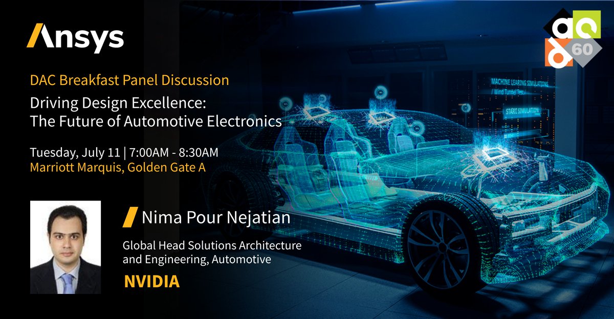NVIDIAworkstatn's tweet photo. Join NVIDIA and @ansys experts as they share their experience with innovating for the radically changed automotive landscape with electrified power trains, autonomous navigation, and over-the-air connected vehicles. #DAC60 #DAC2023
https://t.co/m4NXMTKCz7 https://t.co/S1EhxXg56r