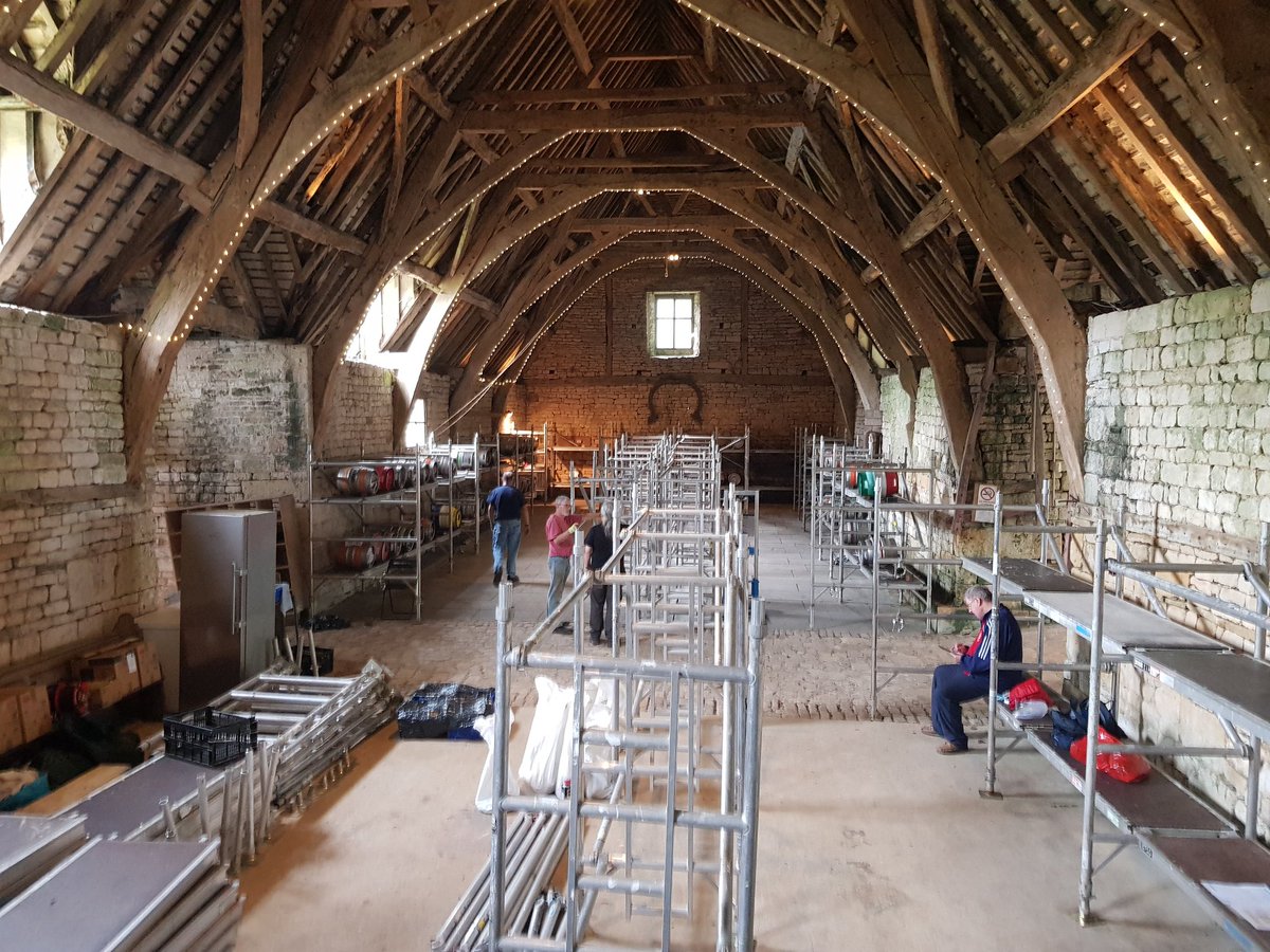 Set up well underway for Cotswold Beer festival this weekend. 90% of beer on the stillage. Tickets still available.