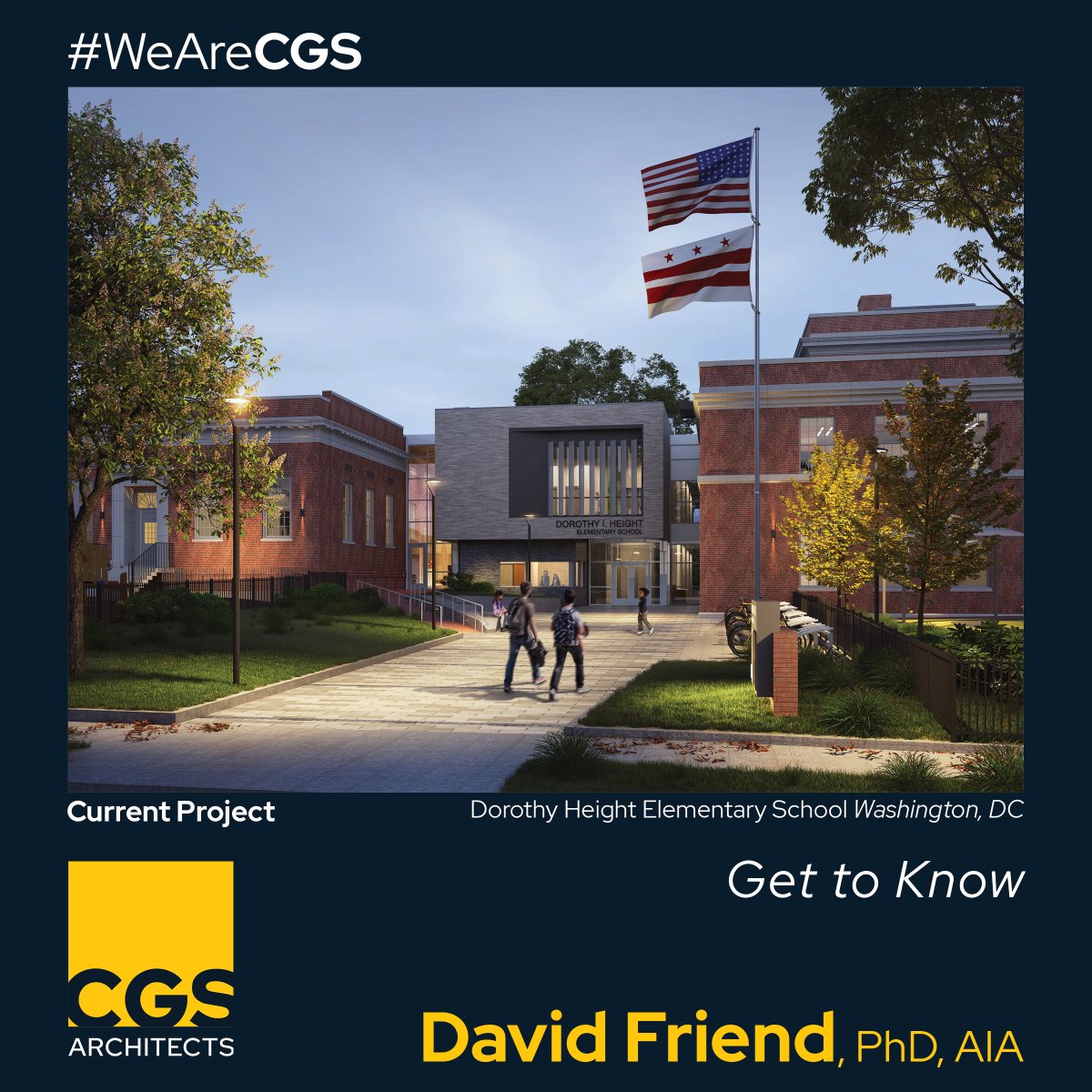 CGS Architects (@cgsarchitects) on Twitter photo This week we get to know David Friend, PhD, AIA in our #WeAreCGS series.
<a href="/GCS_SIGAL/">GCS-SIGAL</a> <a href="/DCPS_Mods/">DCPS Facilities</a> <a href="/DCDGS/">DC Department of General Services</a> <a href="/dcpublicschools/">DC Public Schools</a> <a href="/dorothy_height/">Dorothy Height ES</a> This week we get to know David Friend, PhD, AIA in our #WeAreCGS series.
<a href="/GCS_SIGAL/">GCS-SIGAL</a> <a href="/DCPS_Mods/">DCPS Facilities</a> <a href="/DCDGS/">DC Department of General Services</a> <a href="/dcpublicschools/">DC Public Schools</a> <a href="/dorothy_height/">Dorothy Height ES</a>