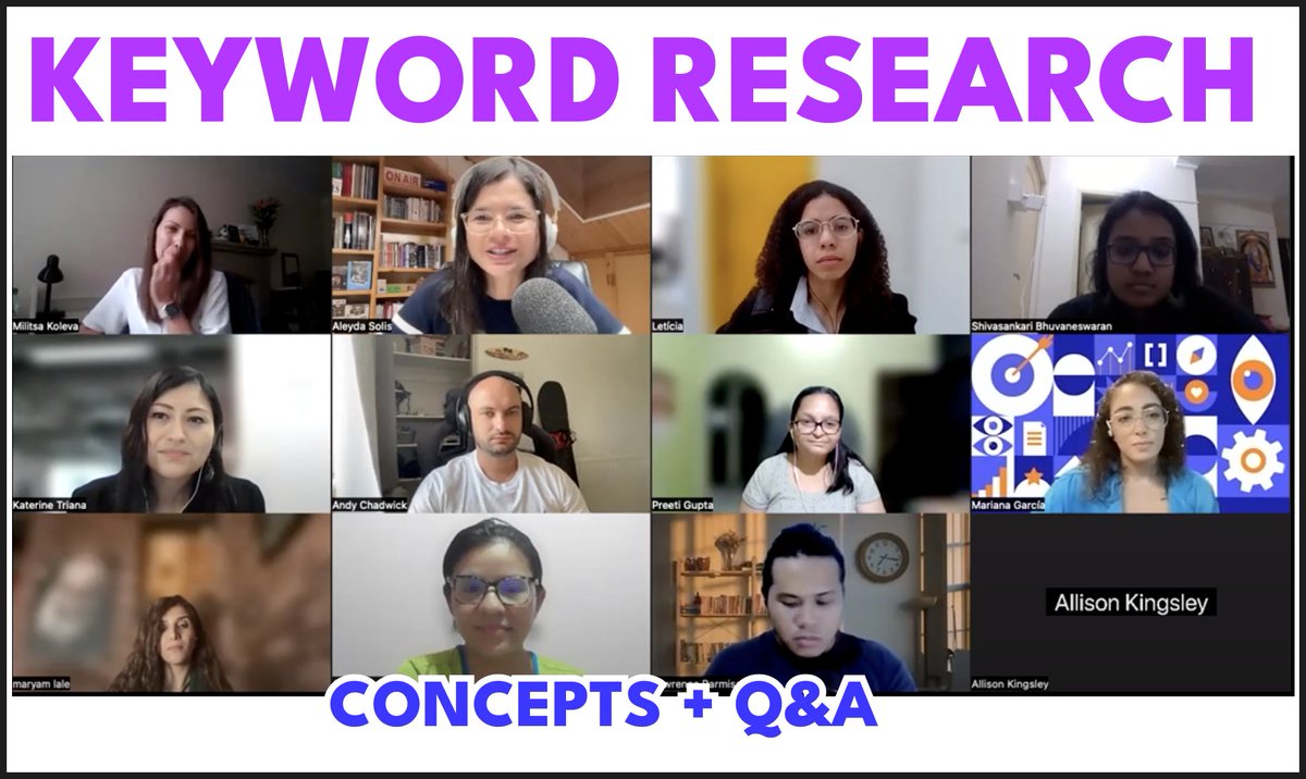 Our today's Keyword Research Q&amp;A Session from the #LearningSEO Accelerator with the amazing <a href="/digitalquokka/">Andy Chadwick</a> 🔥👌 Thanks so much for answering so many questions and going through so many actionable examples Andy! You rock 👏 Watch now: 

youtube.com/watch?v=ht-v0g…