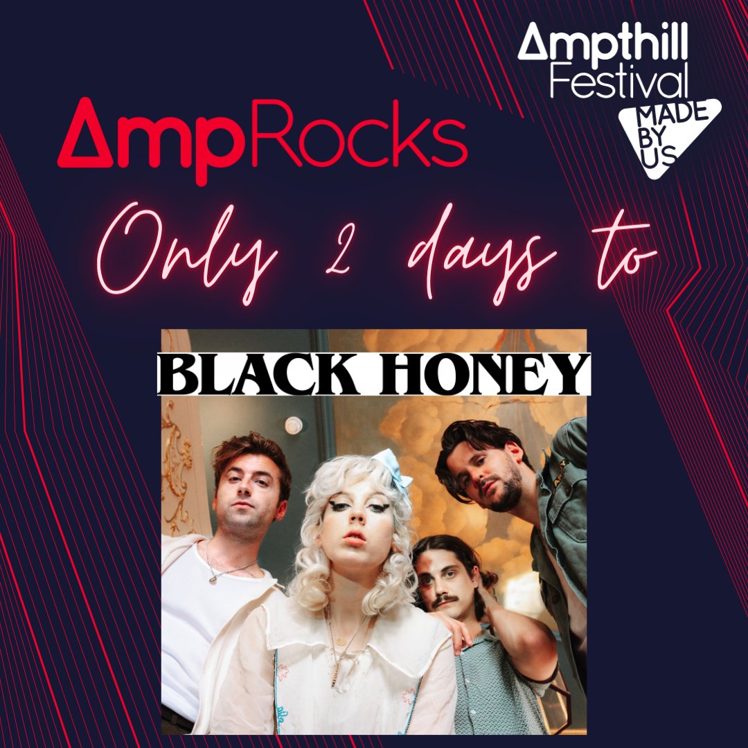 Only two days to go to see Black Honey - favourites of Liam Gallagher, The Libertines, IDLES, The Vaccines - not bad credentials! Nor is the fact their new album hit the top 10 earlier this year. Don't miss out!

Get your tickets at ampthillfestival.com/amprocks