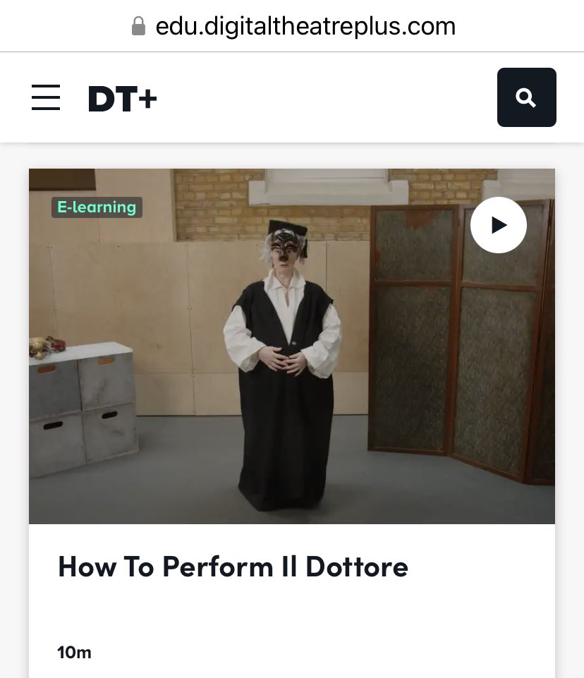 learningmasks's tweet image. Very excited to see the much awaited #howto #commedia series filmed with @DimensionalFool for @DT_Plus is out NOW! Series of six step-by-step character vids ideal for classroom teaching. Not signed up to DT+ yet? NOW is the time! edu.digitaltheatreplus.com