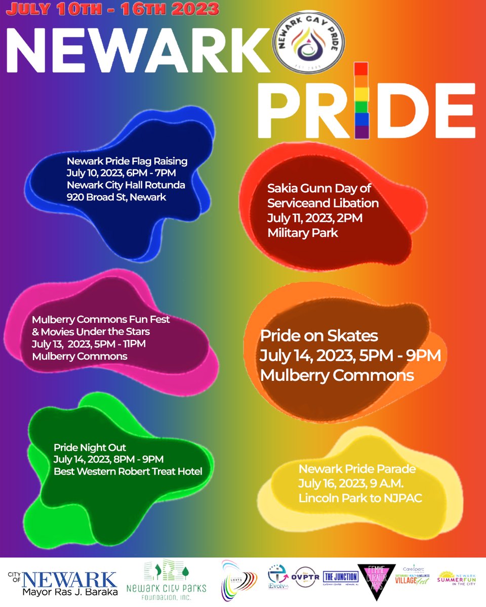 CityofNewarkNJ's tweet photo. #NewarkPride starts today! Make sure to come out to all of our great events this week and celebrate the contributions of our LGBT+ family! https://t.co/Q84xquWHmc