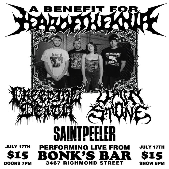 Philadelphia! We’re playing a benefit show for our good friends <a href="/YEAROFTHEKNIFE/">YEAR OF THE KNIFE</a> next Monday July 17th at <a href="/BonksBar/">Bonks Bar & Grille</a> 🔥 Admission is $15 cash, or direct on-site donation to the band's GoFundMe. Please share and continue to donate to their GoFundMe page: gofundme.com/f/yotk-recover…