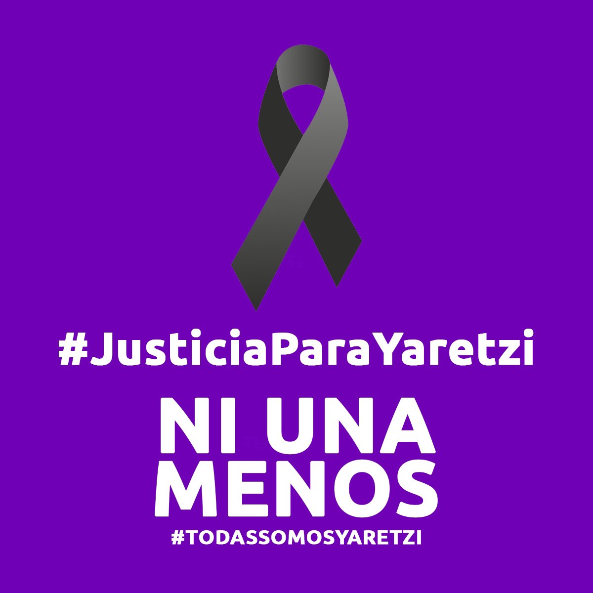 HOY NOS FALTA YARETZI.

Hoy es un día triste para Chapulhuacán, duele e indigna mucho que esto pase en nuestro municipio,  hoy nos falta Yaretzi, hoy no estamos todas.
Por Yaretzi y por todas las que ya nos están. #NiUnaMenos #JusticiaParaYaretzi 🖤💜