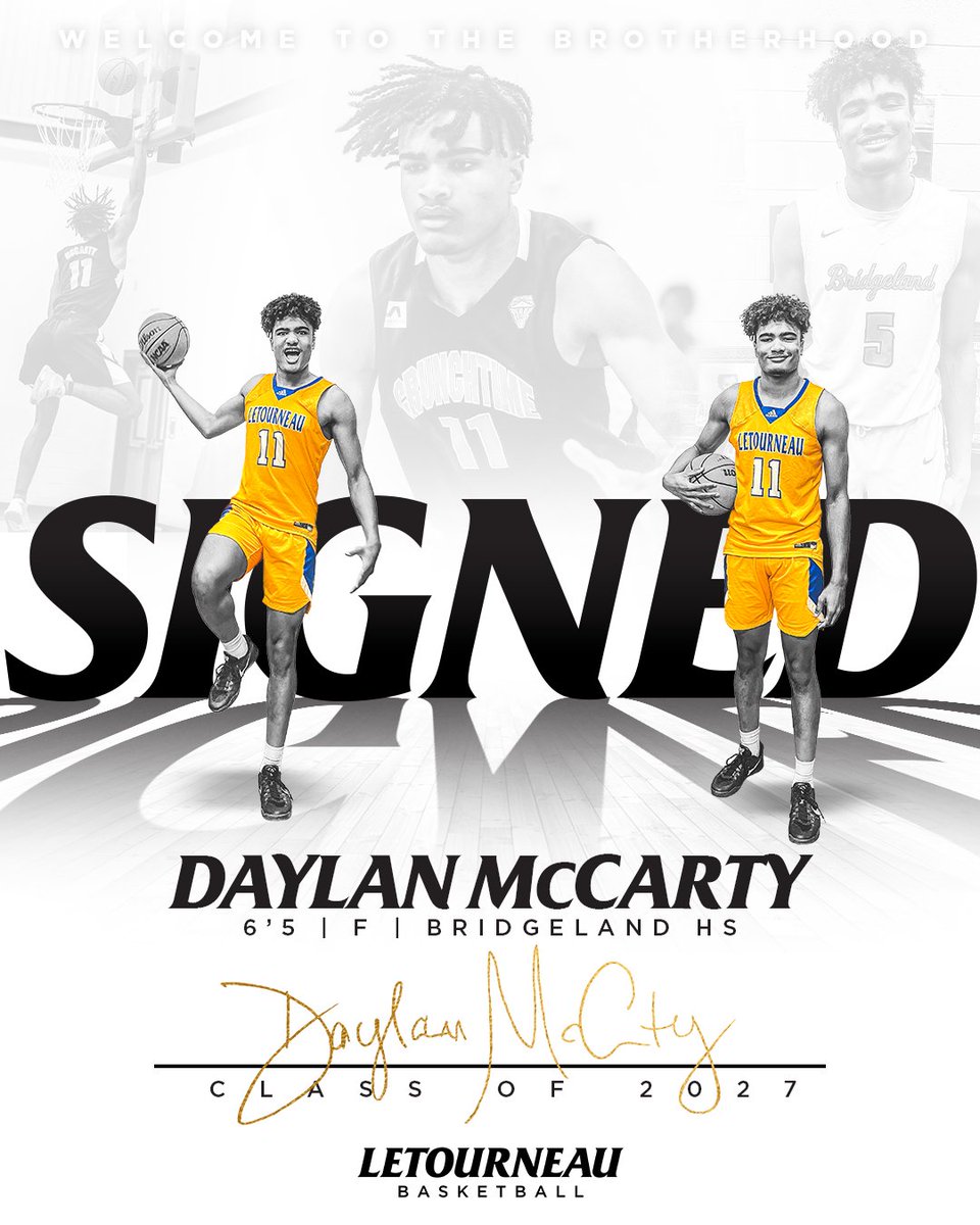 LETUMBB's tweet photo. SIGNED | DAYLAN McCARTY

Welcome to the Brotherhood Daylan!

The Bridgeland standout forward earned 6A-District 16 2nd-Team honors averaging 13.3 points and 6 rebounds per game. Daylan was also an academic all-state selection.

#LETUBrotherhood https://t.co/b0yrloF8cA