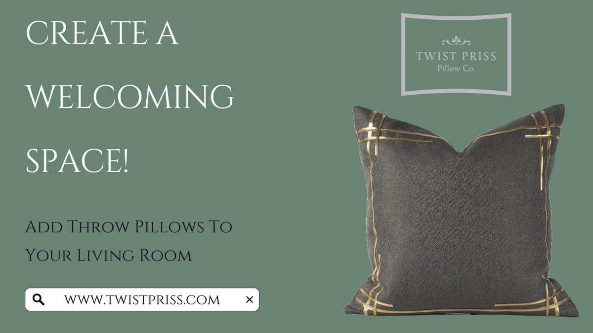 Living rooms are often the focal point of a home, and throw pillows can help create a welcoming space.

#TwistPriss #homedecoration #interiordecor #interiordesigner #pillow #decor #furniture