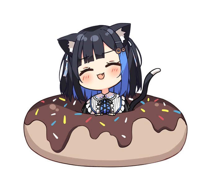 にゃあ🐈‍⬛🍩
#ド眷属美術部 