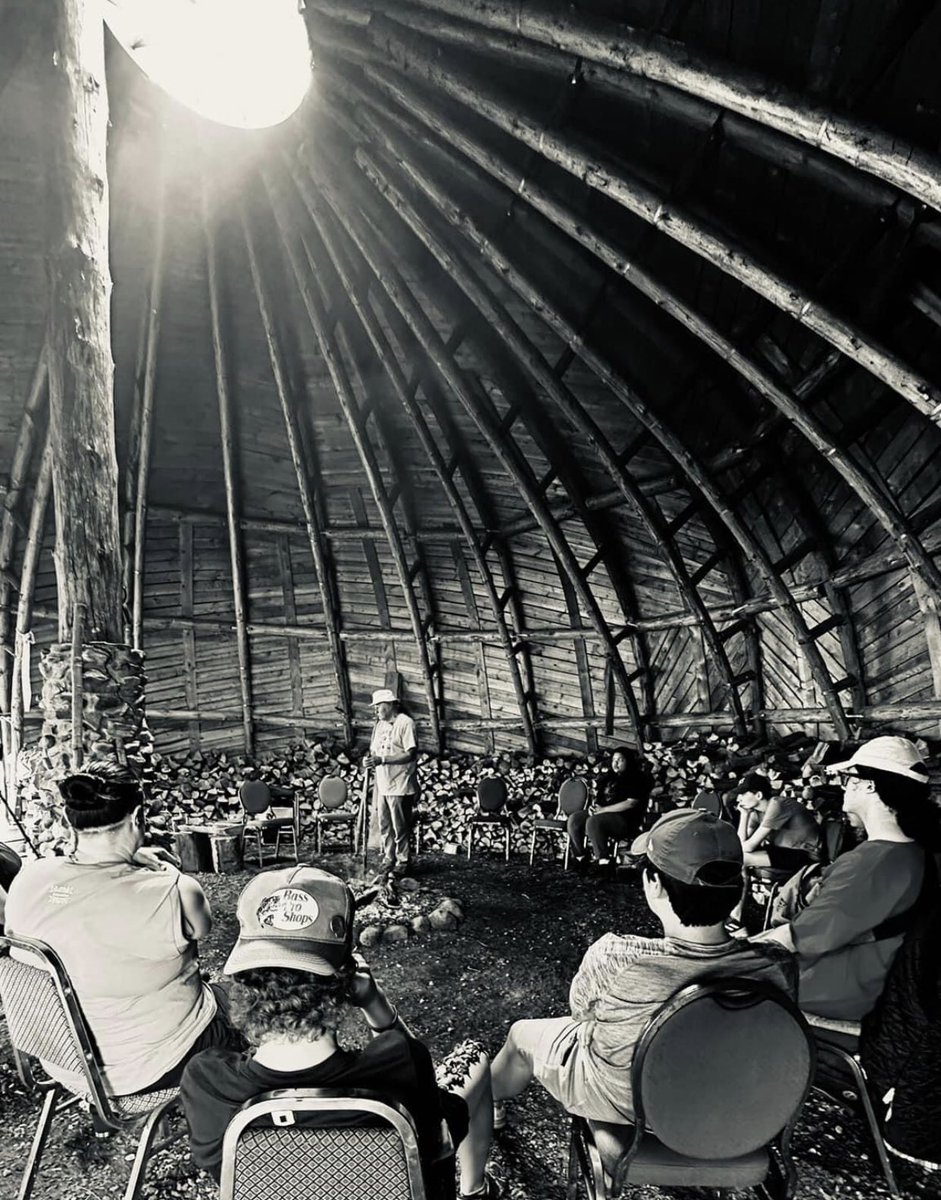 In Ojibwe our word for teachings is akinomaagewinan (pronounced a-ki-no-maa-ge-wi-nan).  Pic taken at Atikameksheng by Great Lakes Cultural Camps.