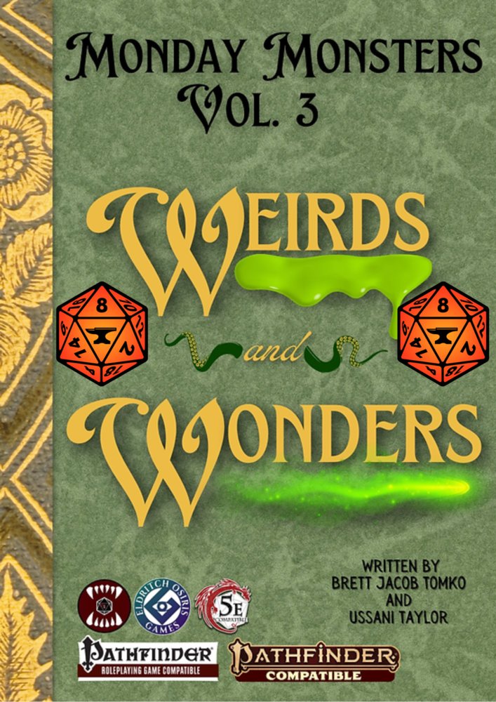 Check out Monday Monsters vol 3 Foundry Module for #pathfinder2e! <a href="/MonsterMonday1/">Ready to Dice</a> brings an amazing set of new creatures to your #pathfinder1e, #pathfinder2e, and #dnd5e!

We have bundled all of these into one mega-bundle so you can get the full experience!

Link below!
