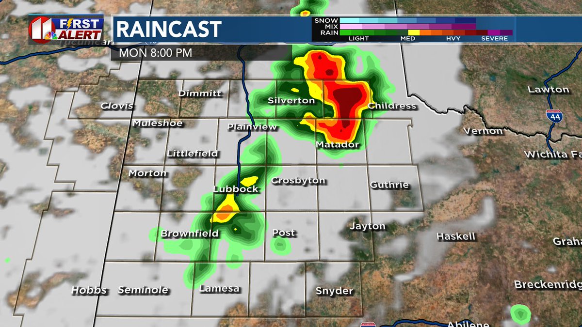 JohnRobisonKCBD's tweet photo. Strong and possibly severe storms will be moving across the region through the evening. Large hail and high winds will be possible with some storms. https://t.co/UcuKwWIeAr