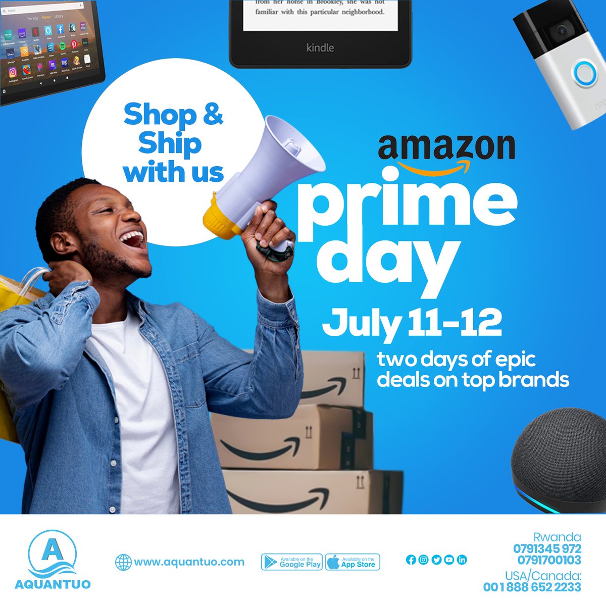 AquantuoRwanda's tweet photo. Epic deals on top brands for only 2 days!!!!!!🤑🤑

#PrimeDay2023
#FromAmazonToRwanda 
#ShippingtoRwanda 
#ShippingWithAquantuo https://t.co/HpG7Skq7VB