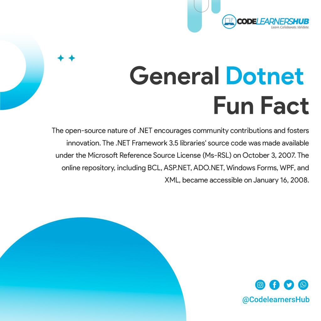 CodelearnersHub's tweet image. Monday is not complete without our code fact nugget. 

#MondayContent #Dotnet #SoftwareEngineering #SoftwareTesting #Csharp #programming #code