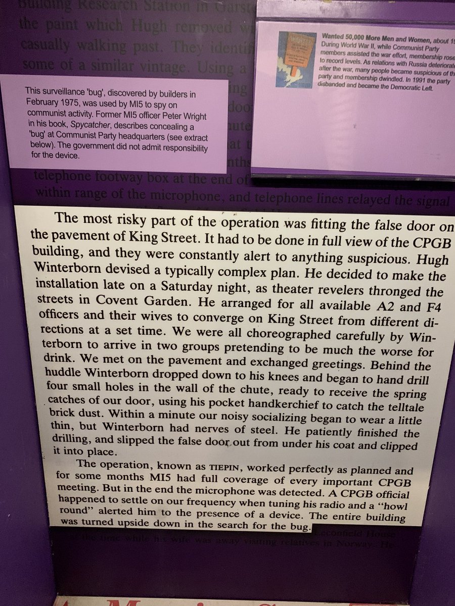 #coldwar spy history at @PHMMcr. An #MI5 bugging device found at the British #Communist Party HQ in London in the 1970s.