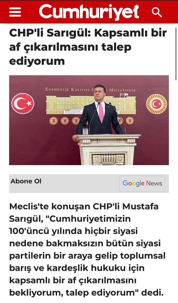 KapsamlıAF Meclise