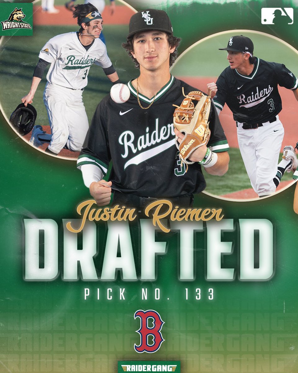 𝐃𝐑𝐀𝐅𝐓𝐄𝐃‼️

Justin Riemer has been selected by the Boston Red Sox in the 4th round (133rd pick) of the 2023 MLB Draft.

#Raidergang | #ProRaiders