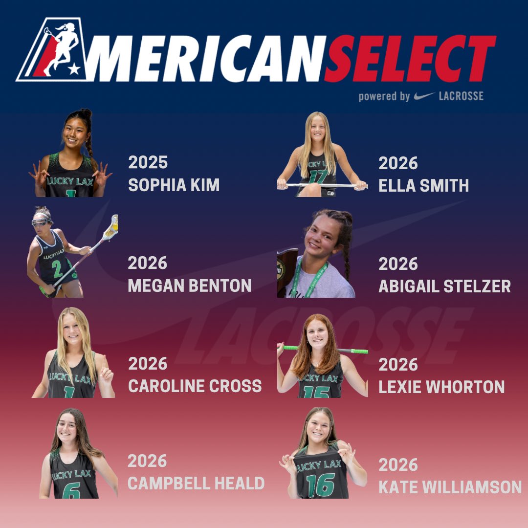 LuckyLax614's tweet photo. 𝘼𝙈𝙀𝙍𝙄𝘾𝘼𝙉 𝙎𝙀𝙇𝙀𝘾𝙏

Showcase season is on the horizon! Congratulations to our 16 athletes selected to participate on the 2025, 2026 and 2027 teams for the American Select Showcase this July 27-29th in Delaware!

#itsmorethanjustluck #golucks https://t.co/eNkqpw7PB4