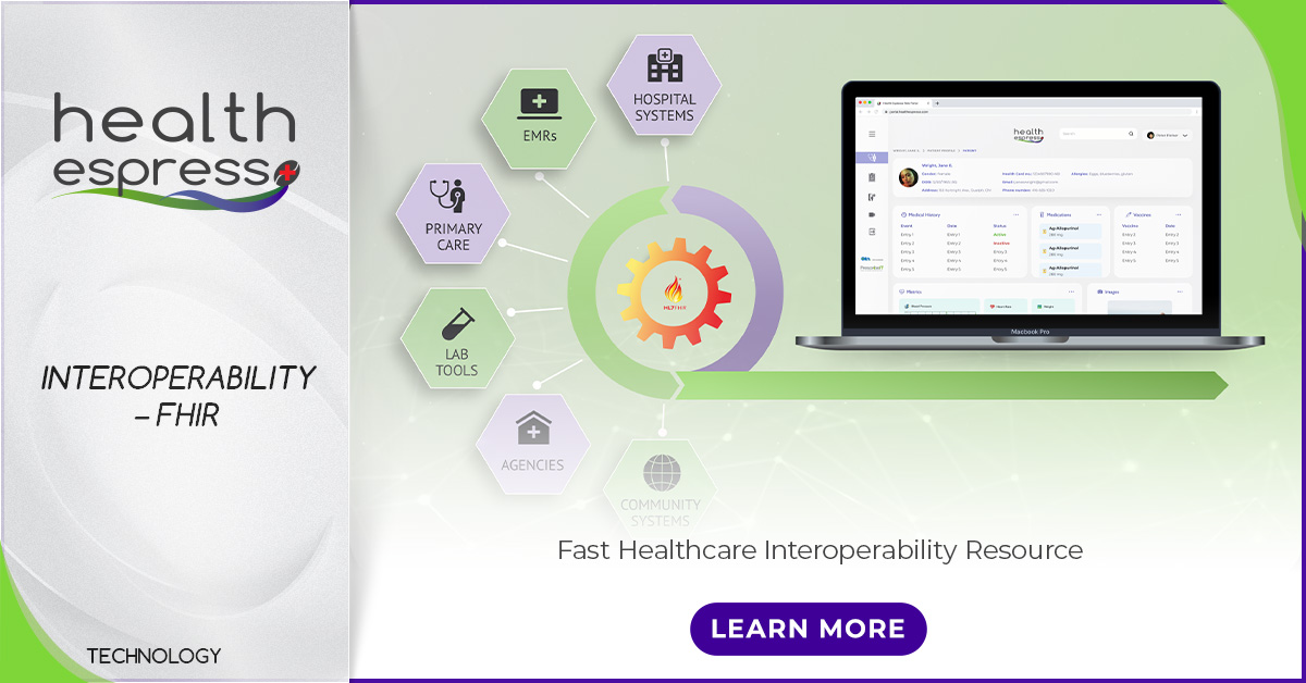#Interoperability
Health Espresso standardization on #FHIR eliminates the challenge of having to access 3 or 4 #patient portals on different #health systems to get a unified #CollaborativeHealthRecord #CHR to streamline workflows healthespresso.com/collaboration-… #EHR #CollaborativeCare