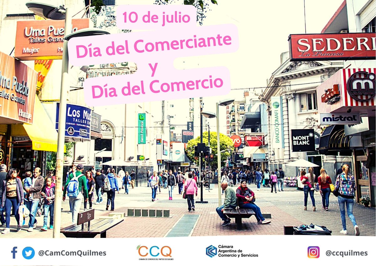 CamComQuilmes's tweet photo. Saludamos a todos LOS COMERCIANTES que todos los días trabajan para tener una mejor sociedad puesta al servicio de sus empleados y sus semejantes tratando de brindarles un mejor servicio
#10dejulio  #DíadelComercianteydelComercio https://t.co/Rdi5gZ9q5J