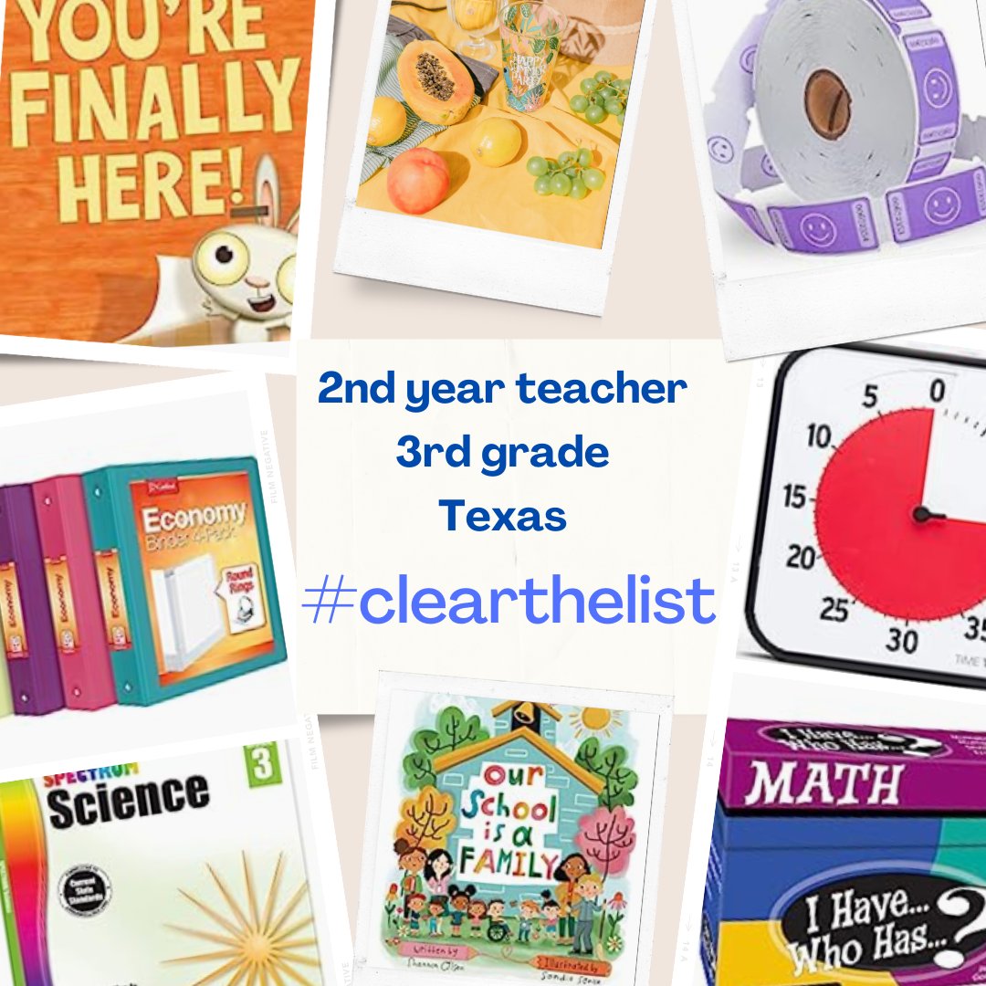 Hey who is up for a #ClearTheListChallenge? I'm going to retweet everyone's list and sprinkle a few, I just need your help sharing my list too please!? You can either share this post or my pinned one! #adoptateacher amazon.com/hz/wishlist/ls…