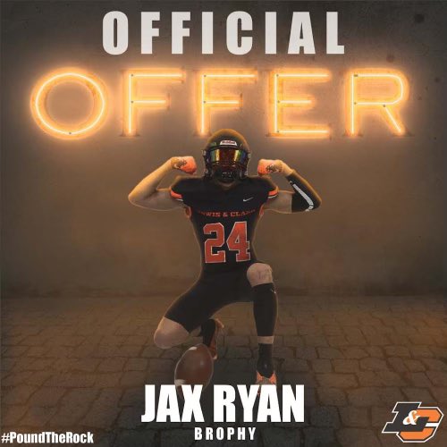 After a great conversation with <a href="/JoeBushman5/">Joe Bushman</a> I am blessed to receive an offer from <a href="/LCPiosFB/">Lewis & Clark Football</a> . <a href="/jason247scout/">Jason Jewell</a> <a href="/CoachPerrone/">Coach Perrone (My Recruits)</a> <a href="/lmzworld_/">LIMITZ™️</a> <a href="/FootballBrophy/">Brophy Football</a>