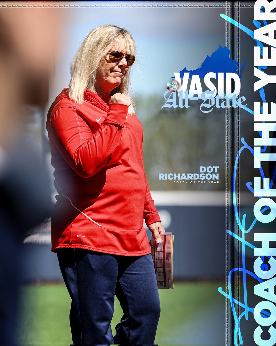 Your 2023 VaSID State Coach of the Year, <a href="/CoachDot_LU/">Dot Richardson</a>! 🥎🔥