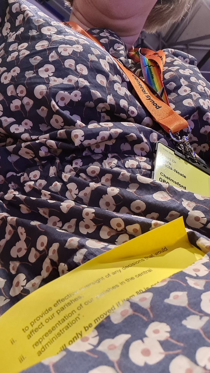 #nichetweet The pocket on a <a href="/TillyButtons/">Tilly and the Buttons</a> #Lotta frock is exactly the right size for a <a href="/synod/">General Synod</a> order paper