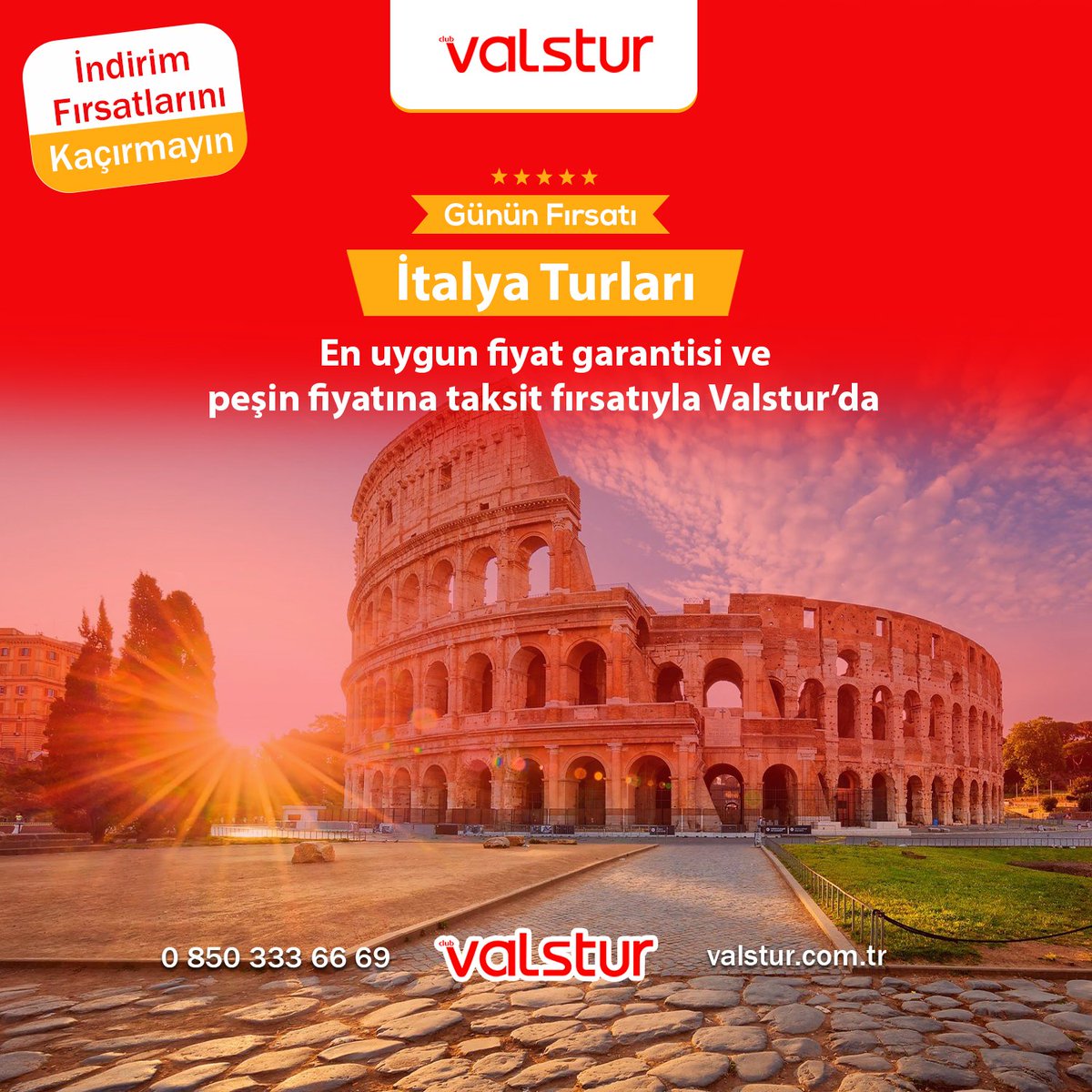 ValsTurizm's tweet photo. Peşin Fiyatına Taksit ve En Uygun Fiyat Garantisi ile Valstur'da

https://t.co/ZlHpNFtmD5
Tüm bilgi ve detaylar için: 
https://t.co/XqG45eEVg2
0850 333 66 69

#tatil #valstur #hotel https://t.co/NAOkce0RON